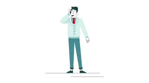 Man talking on the phone Stock Footage 166582286