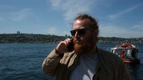 Man talking by phone Stock Footage 197009972