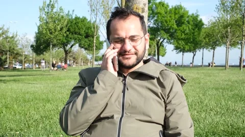 Man talking on phone Stock Footage 197346937