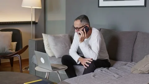 Man talking on the phone. Stock Footage 220442610