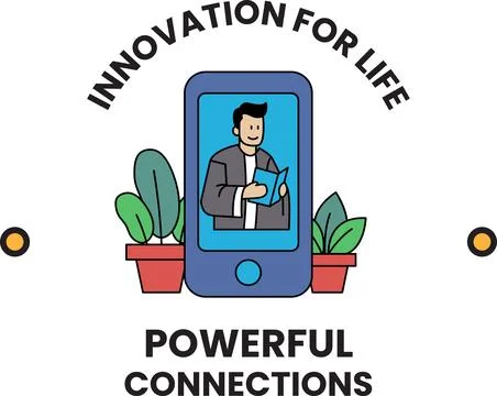A man is talking on a phone Illustration