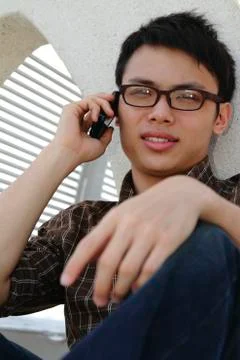 Man talking on phone Stock Photos