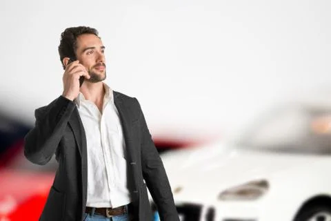 Man Talking on the Phone Foto stock
