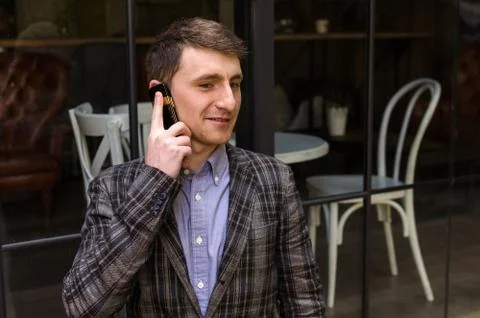 Man talking on the phone Stock Photos