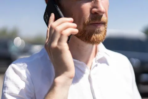 Man talking on the phone 스톡 사진