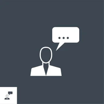 Man Talking related vector glyph icon. Stock Illustration