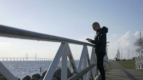 A man talking on the smartphone Stock Footage 81059933