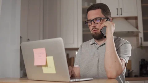 Man talking on smartphone. Stock Footage 93085559