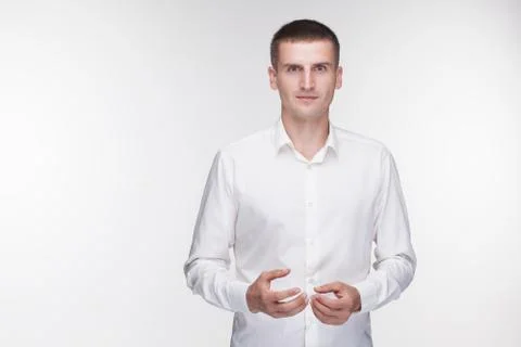 Man talking studio Stock Photos