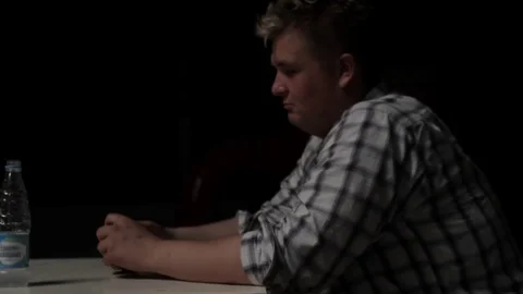 Man talking at the table close-up Stock Footage 71575757