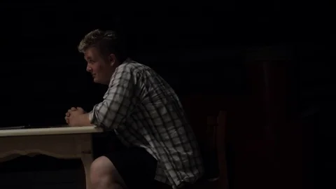 Man talking at the table Stock Footage 71575578