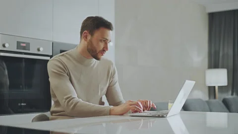 Man talking on video call Video stock 234347007