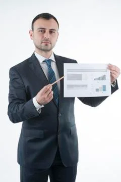 Man talks about saving Foto stock