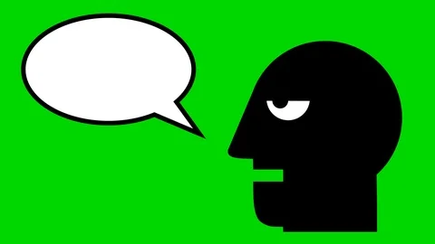 Man talks with speech balloon Video stock 88436793