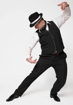Man tango dancing Stock Photos