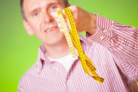 Man with tape Stock Photos