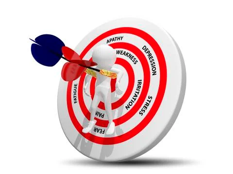 Man on target Stock Illustration