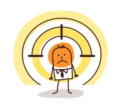 Man on target Stock Illustration