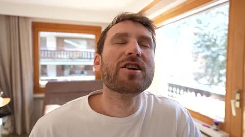 Man tasting extremely sour candy food challenge 스톡 동영상 328225804