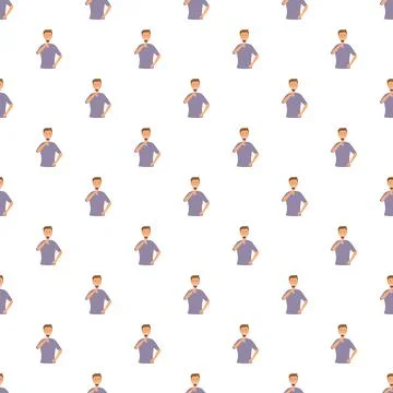 Man tasting flavor seamless pattern background Stock Illustration