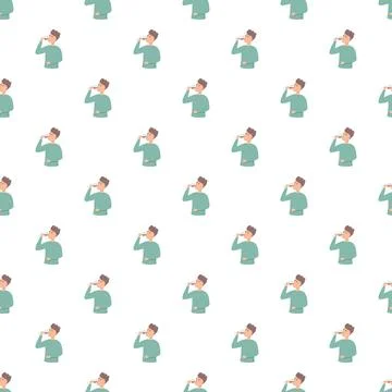 Man tasting wine seamless pattern background Illustrazione stock