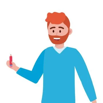 Man teacher of school design Stock Illustration