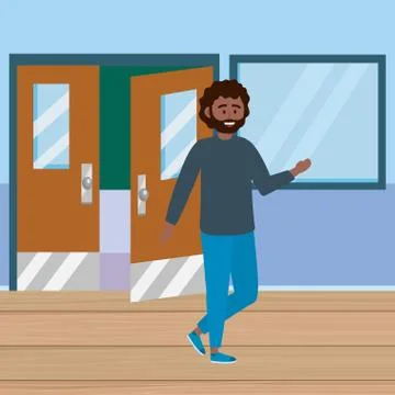 Man teacher of school design Stock Illustration