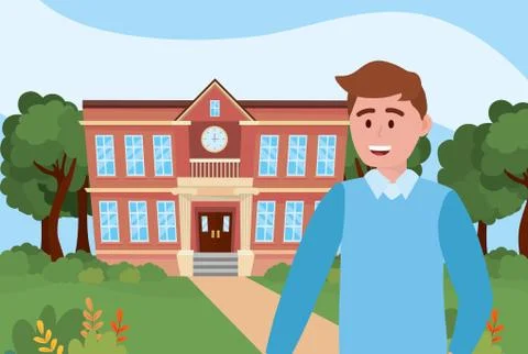Man teacher of school design Stock Illustration