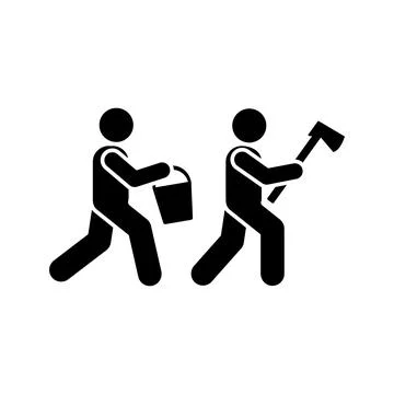 Man team park icon. Simple glyph pictogram vector of volunteer icons for ui and Ilustración de archivo