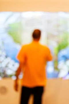 Man at technology expo Stock Photos