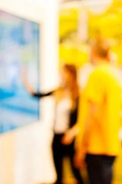 Man at technology expo Stock Photos