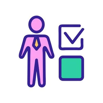 Man test icon vector. Isolated contour symbol illustration イラスト素材