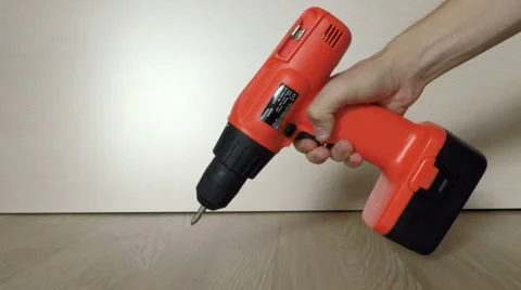 Man testing a Drill Stock Footage 53191020