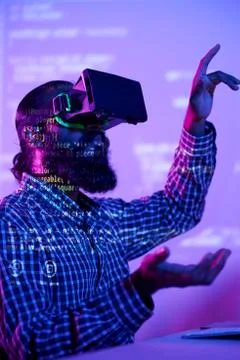 Man testing the game Stock Photos
