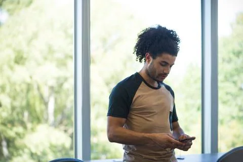 Man text messaging Stock Photos