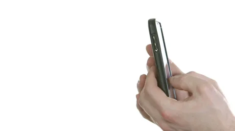 Man texting on cellphone 스톡 동영상 37324778