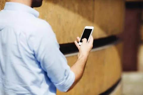 Man texting Stock Photos