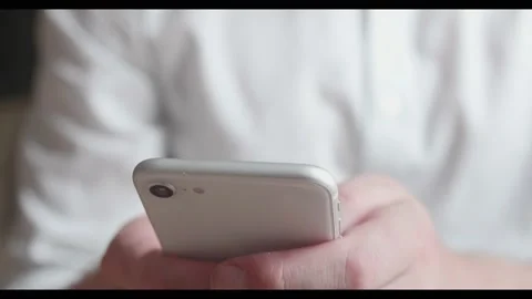 Man texting with psoriasis Stock Footage 135898741