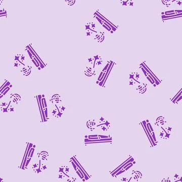 Man therapy glyph seamless pattern Stock Illustration