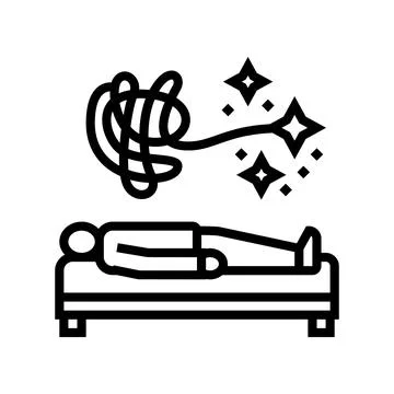 Man therapy line icon vector illustration Stock Illustration