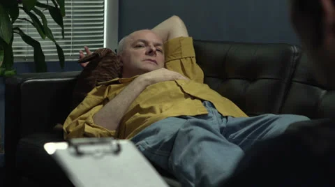 Man at a therapy session Stock Footage