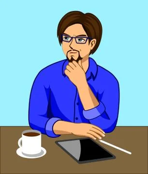 Man Thinking 1 Stock Illustration