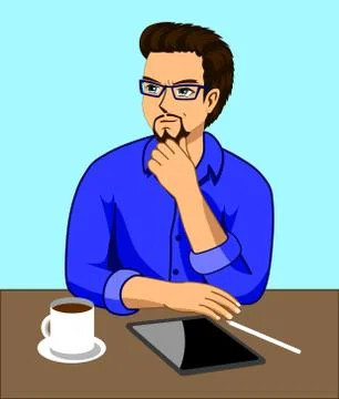 Man Thinking 2 Stock Illustration