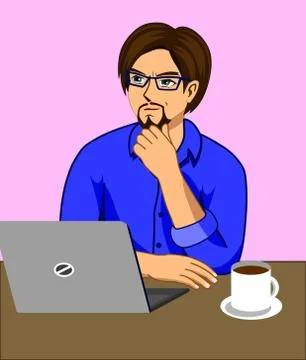 Man Thinking 3 Stock Illustration