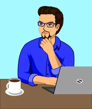 Man Thinking 4 Stock Illustration