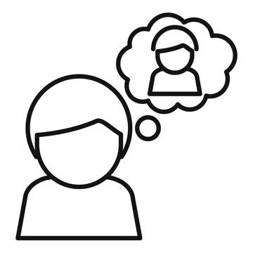 Man thinking about customer service operator 스톡 일러스트