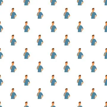 Man thinking about dilemma presenting pattern design Illustrazione stock