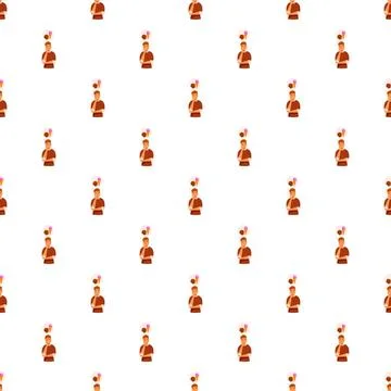 Man thinking about ice cream desire craving pattern Stock Illustration