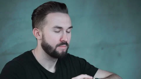 Man is thinking about something Video stock 86250253