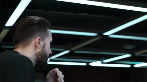 Man is thinking about the work Video stock 86251772